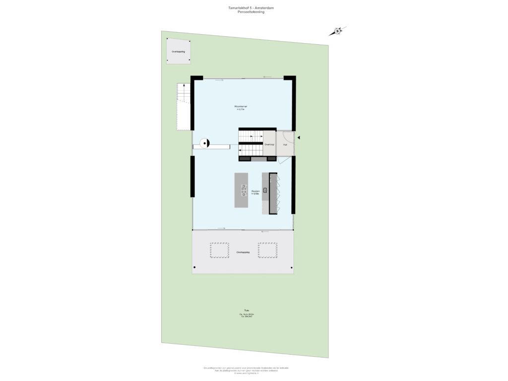 View floorplan of Perceeltekening of Tamariskhof 5