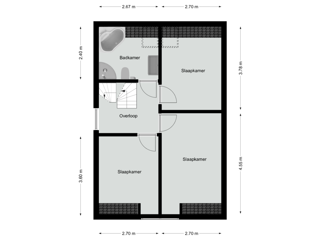 Bekijk plattegrond van Eerste verdieping van Dopheidestraat 16