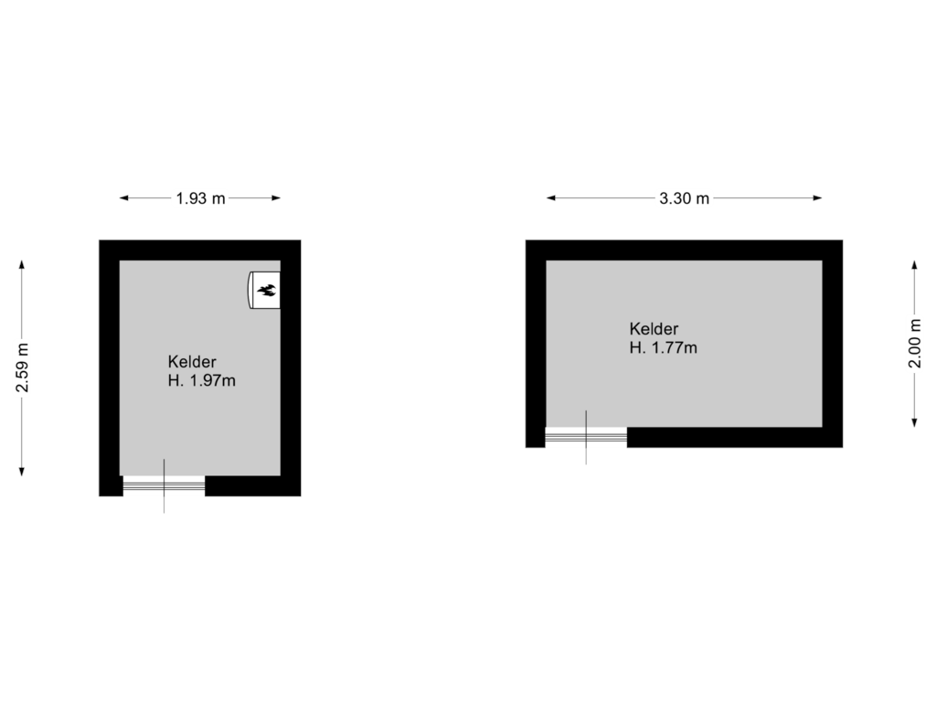 View floorplan of Kelders of Kloosterstraat 6