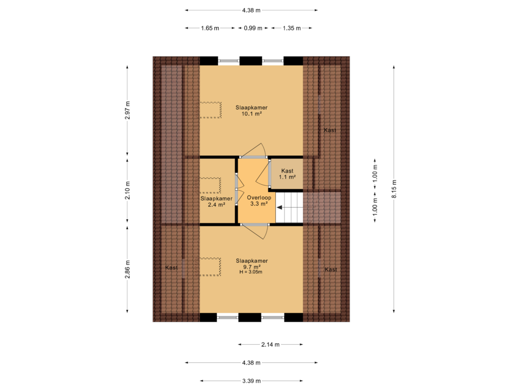 Bekijk plattegrond van Eerste verdieping van Solcamastraat 30-7