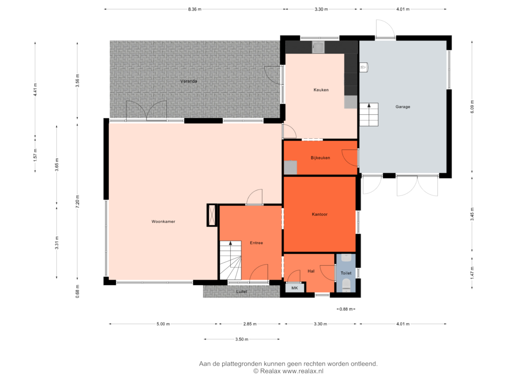 View floorplan of Begane grond of Heuvelweg 26