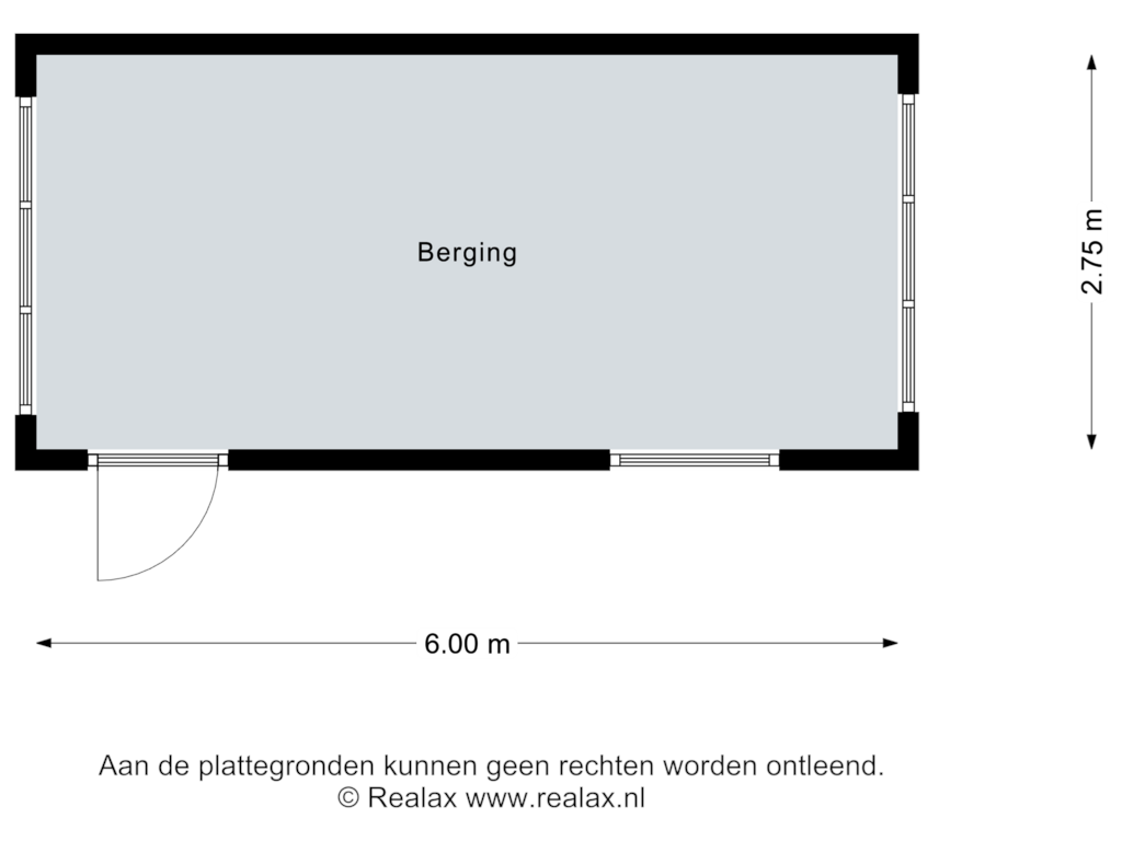 View floorplan of Berging 1 of Heuvelweg 26