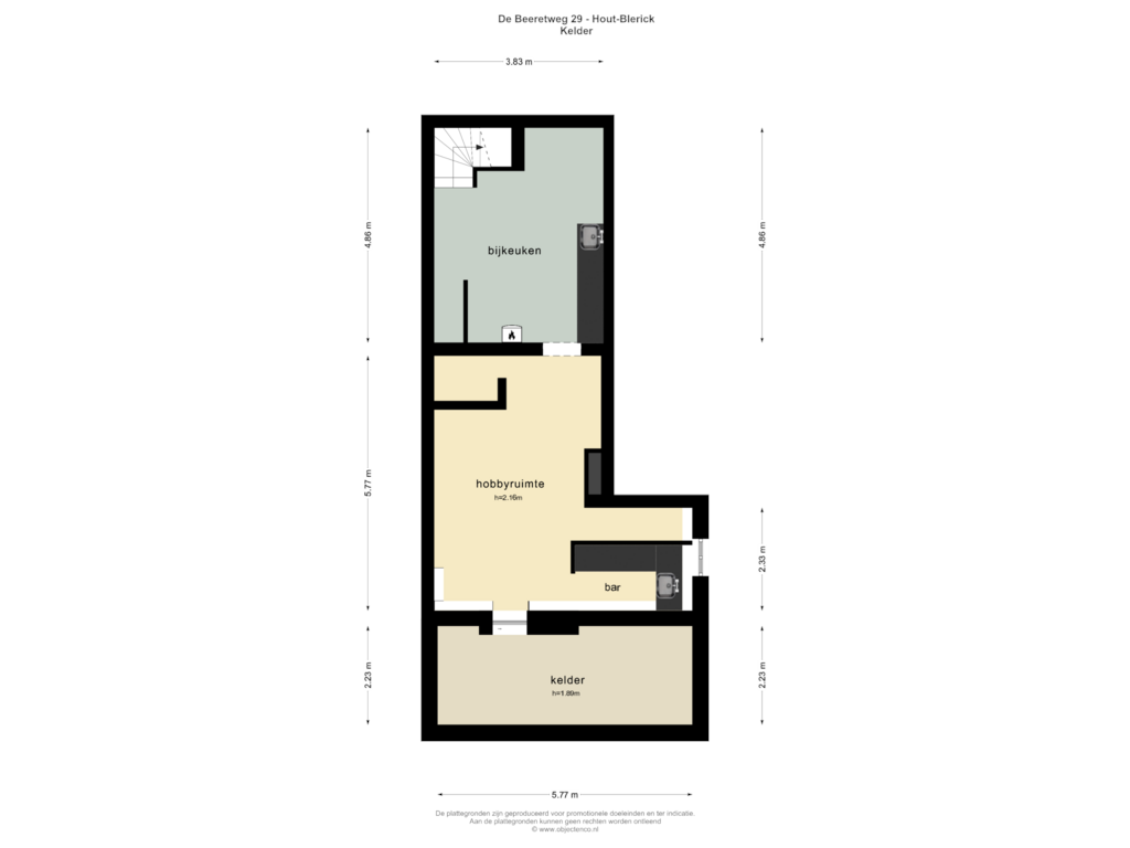 Bekijk plattegrond van Kelder van De Beeretweg 29