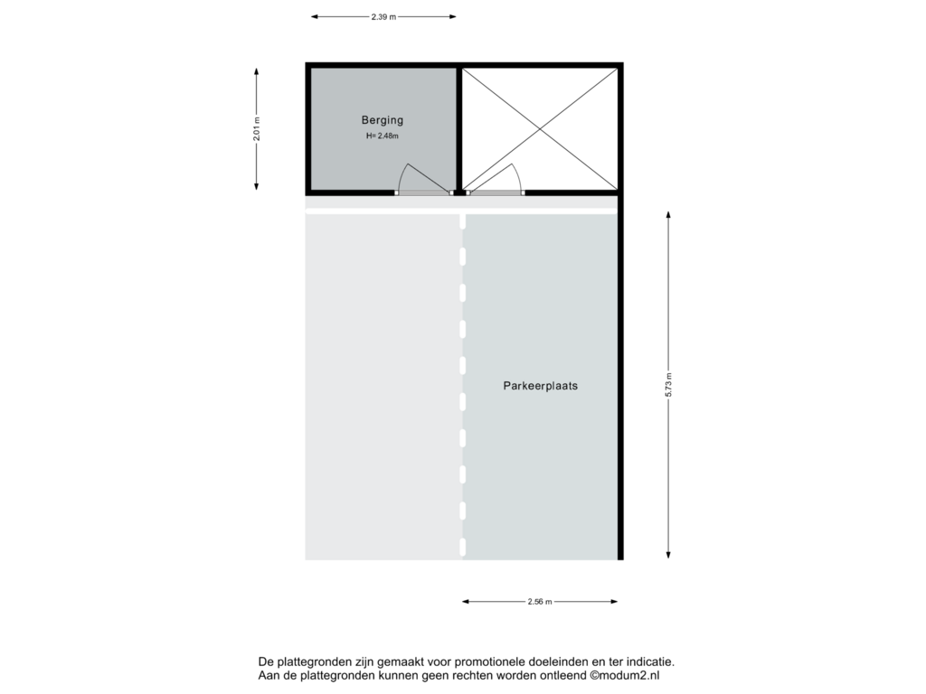 View floorplan of Berging + Parkeerplaats of Zandzeggelaan 15