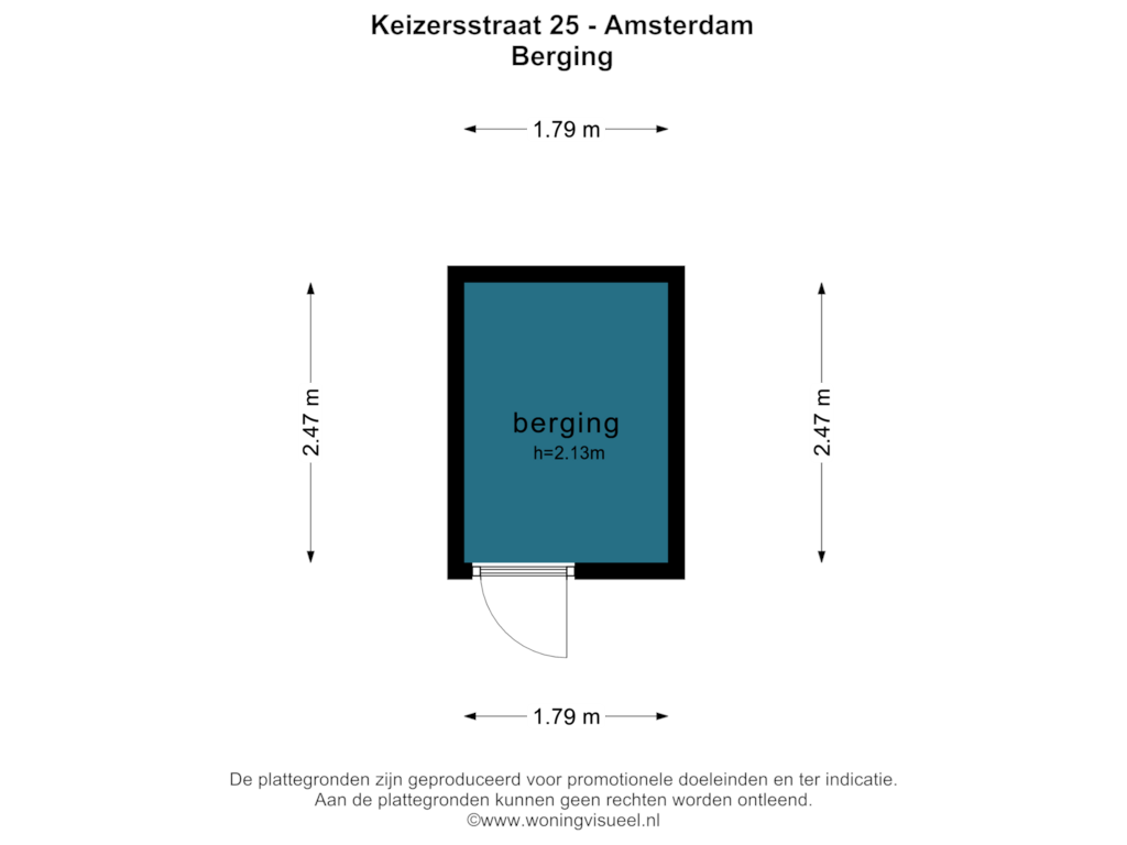 Bekijk plattegrond van BERGING van Keizersstraat 25