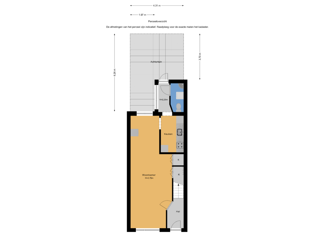 Bekijk plattegrond van Perceeloverzicht van Spakenburgsestraat 9