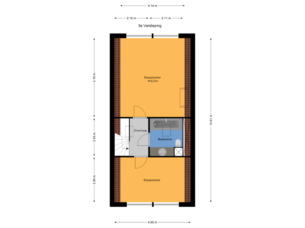 Bekijk plattegrond van 3e Verdieping van Merelstraat 18