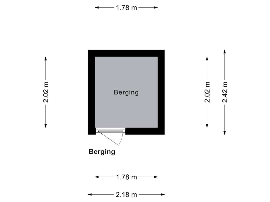 View floorplan of Berging of Joh.M. Coenenstraat 60