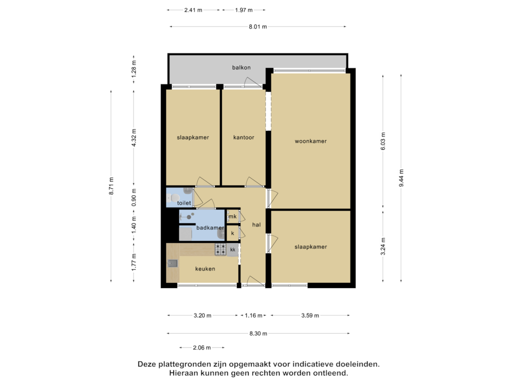 Bekijk plattegrond van Appartement van Antwerpenstraat 240