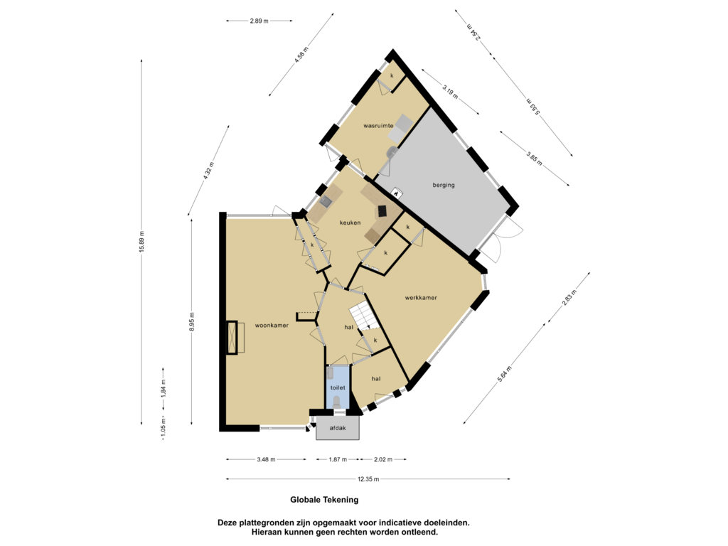 Bekijk plattegrond van Begane grond van Kruisstraat 51