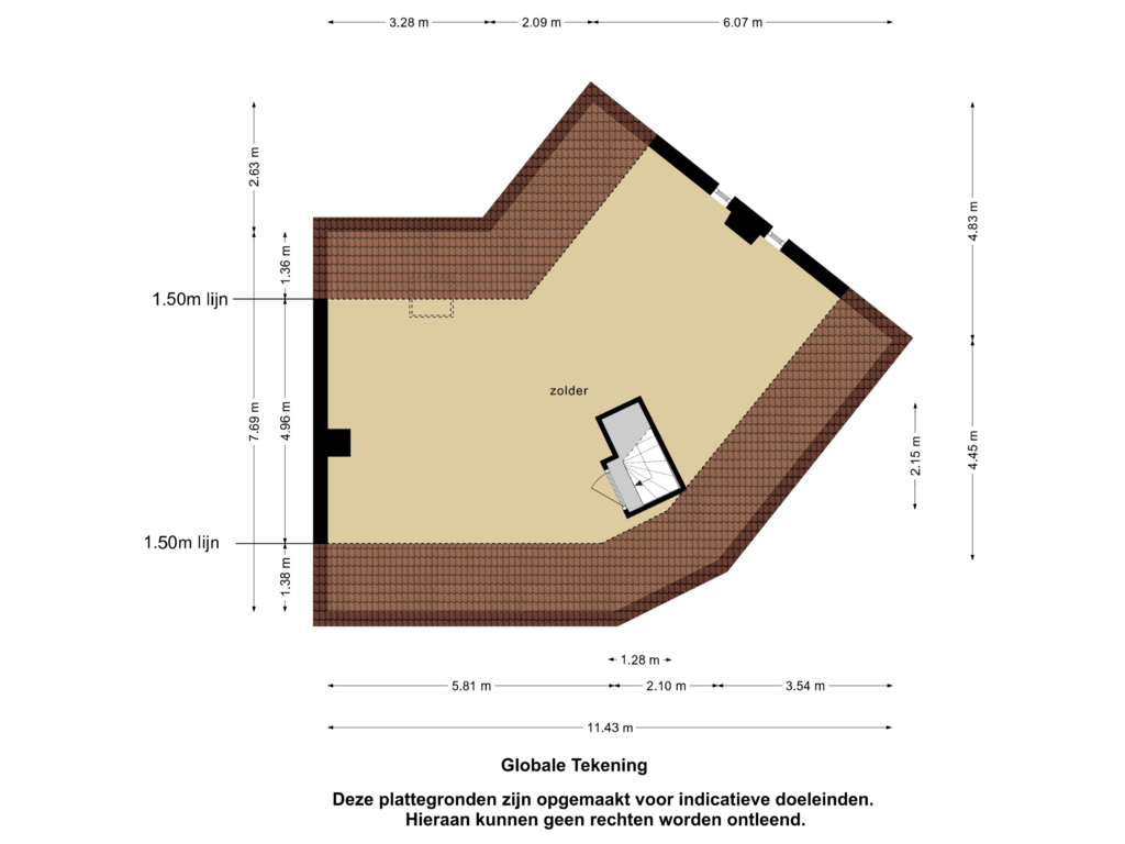 Bekijk plattegrond van 2e verdieping van Kruisstraat 51