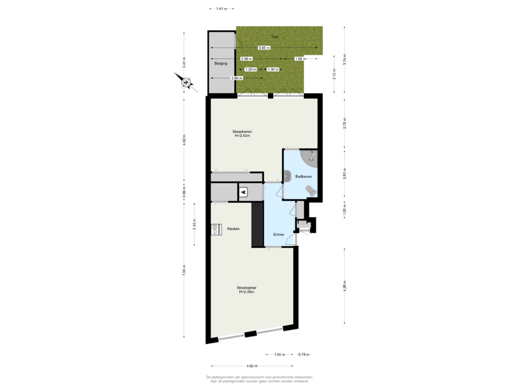 Bekijk plattegrond van Begane Grond tuin van Nieuwstraat 15