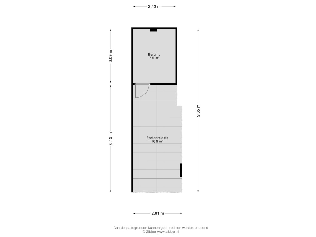 Bekijk plattegrond van Berging van Paulus Gielmansstraat 2-A2