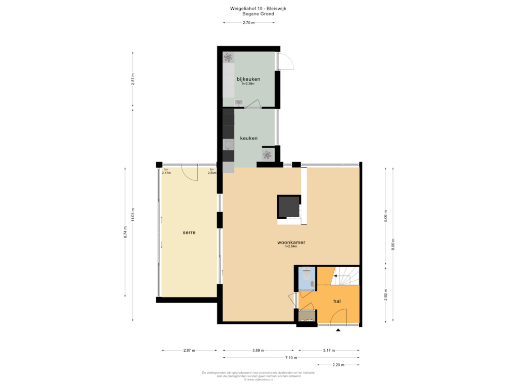 Bekijk plattegrond van BEGANE GROND van Weigeliahof 10