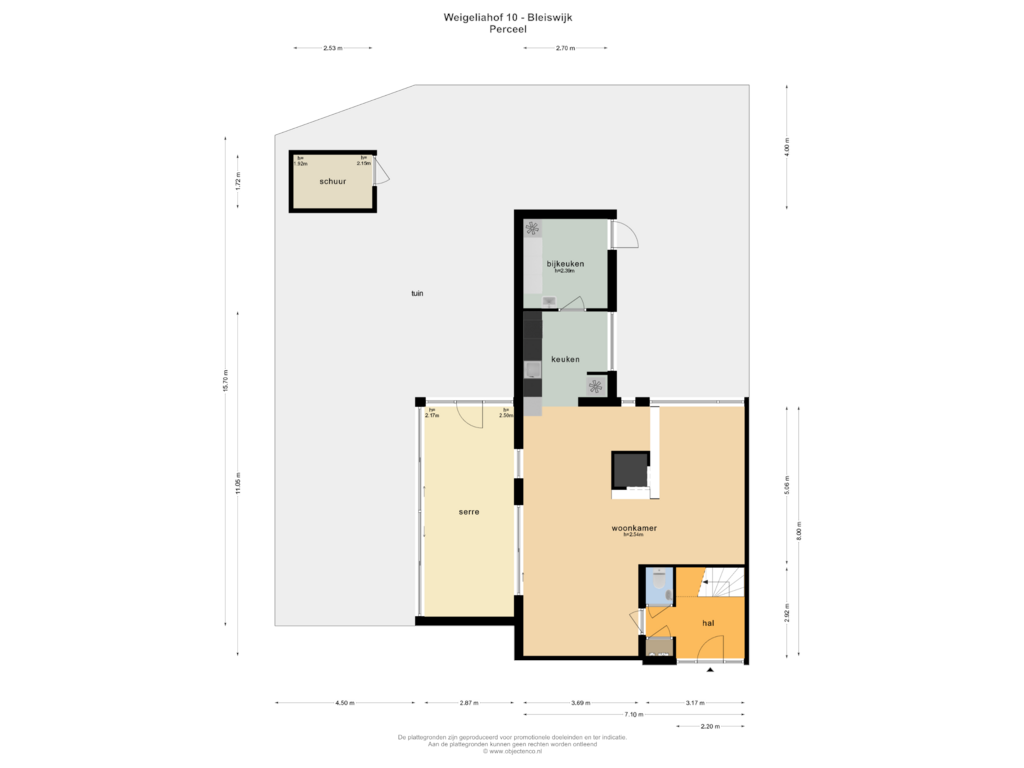 Bekijk plattegrond van PERCEEL van Weigeliahof 10