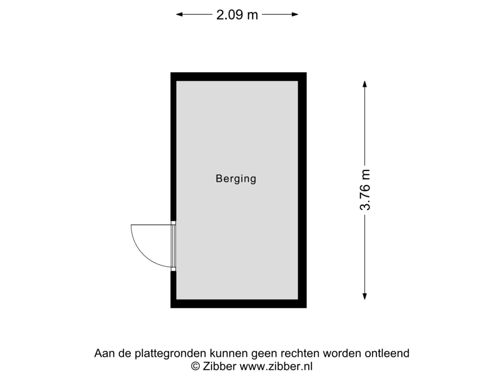 Bekijk plattegrond van Berging van Overtoom 66-H