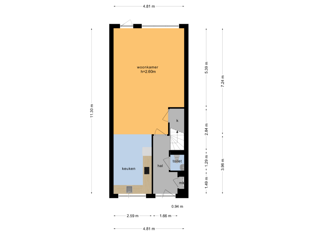 Bekijk plattegrond van Begane grond van Annie M.G. Schmidtweg 12