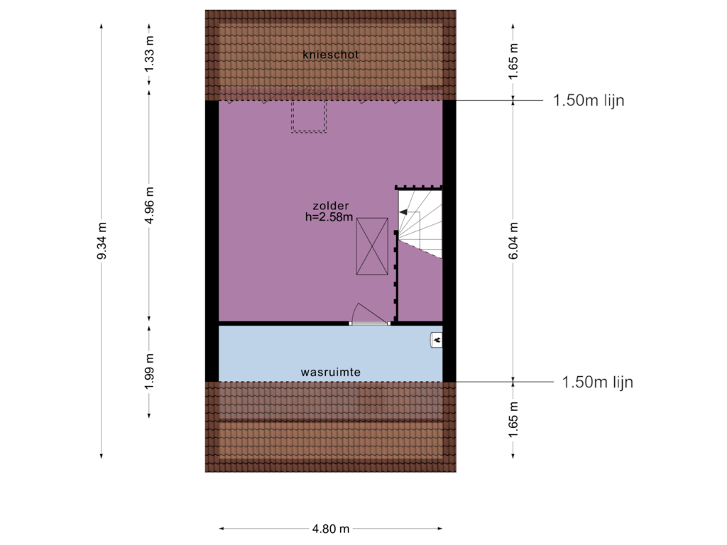 Bekijk plattegrond van 2e verdieping van Annie M.G. Schmidtweg 12