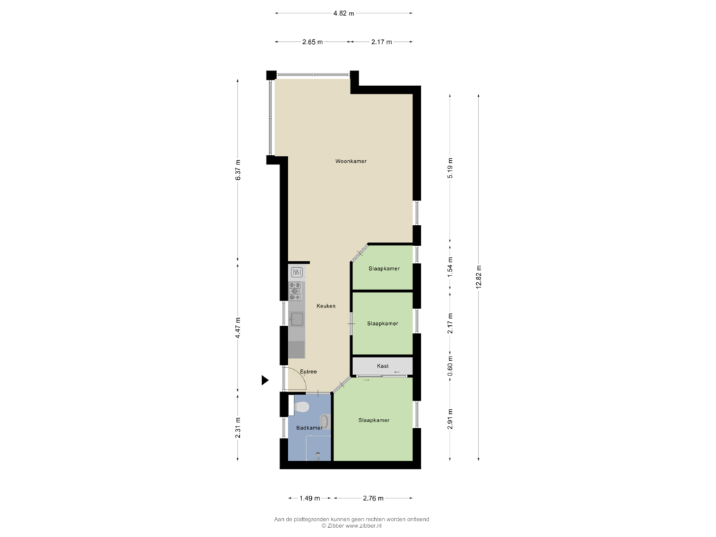 Bekijk plattegrond van Appartement van Den Drul 19-R113