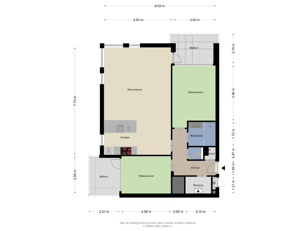 View floorplan of Appartement of Dr. Willem Dreesweg 321