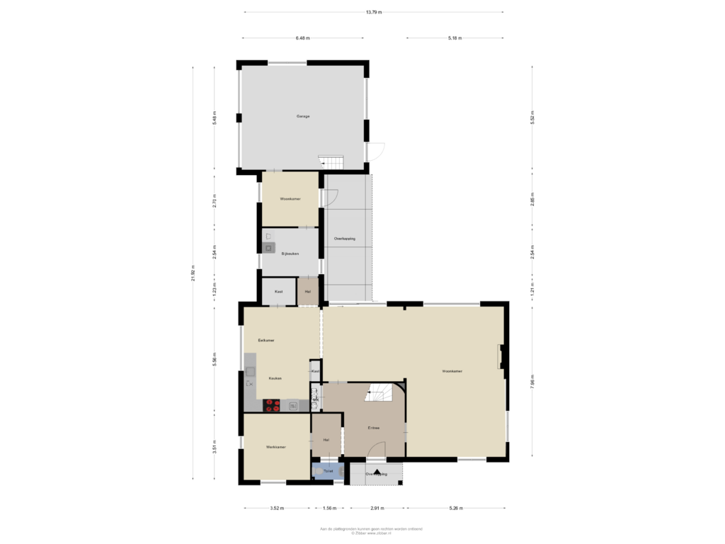 Bekijk plattegrond van Begane grond van Eikenven 44