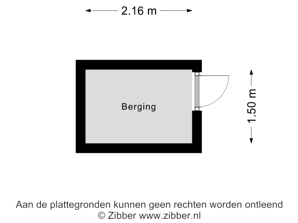 Bekijk plattegrond van Berging van Gevers Deynootweg 1054-A