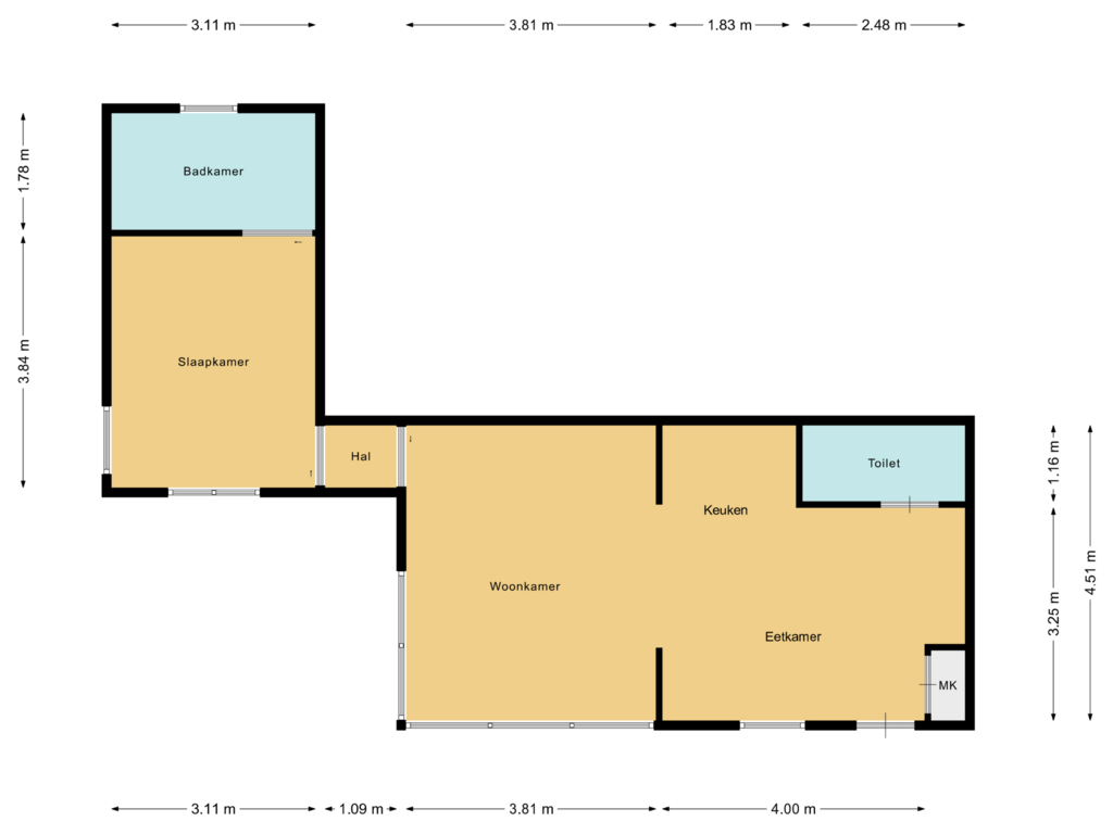 Bekijk plattegrond van Floor 2 van Zandweg 4-C