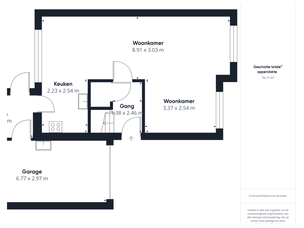 View floorplan of Begane grond of Willem Alexanderlaan 3