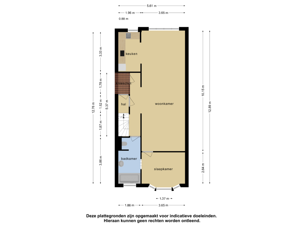 Bekijk plattegrond van Begane grond van Essenburgsingel 129-A01