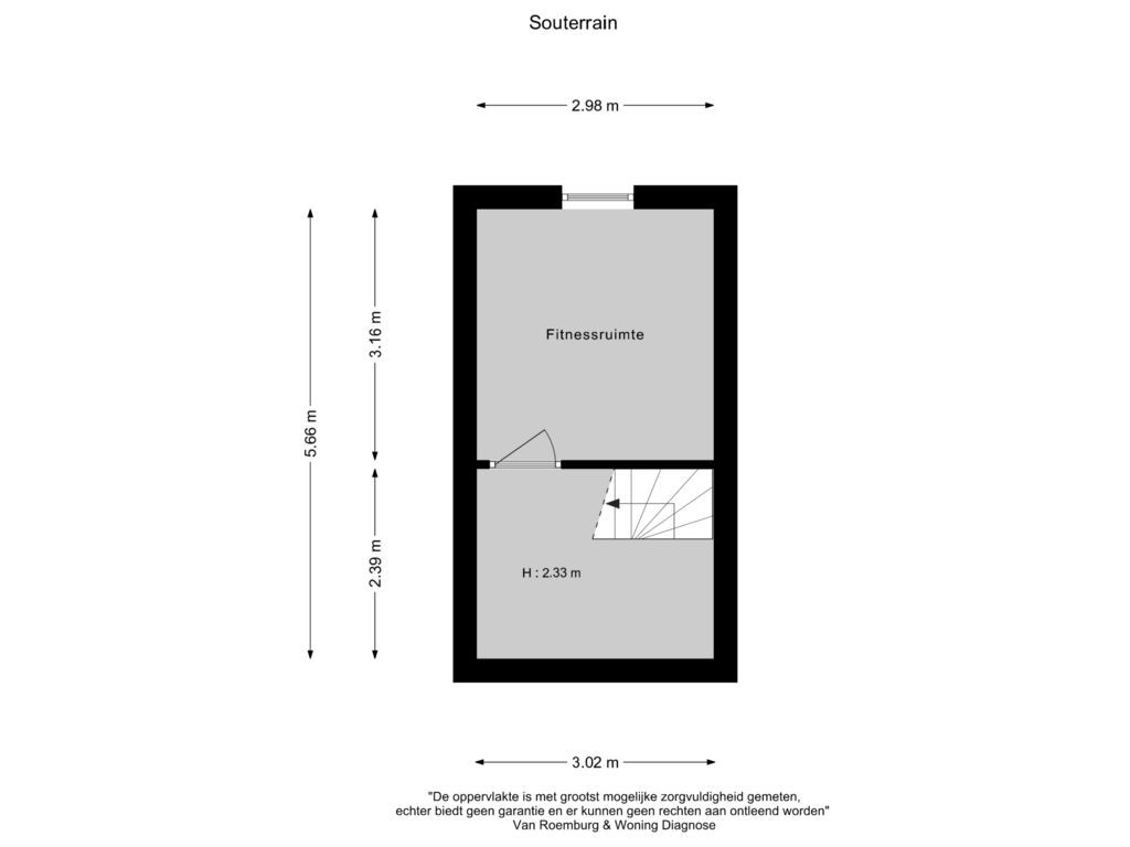 View floorplan of Kelder of Oude Prinsenweg 4