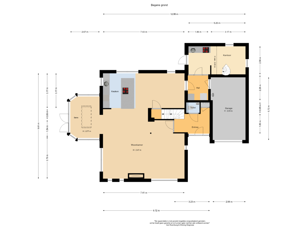 View floorplan of Begane grond of Oude Prinsenweg 4