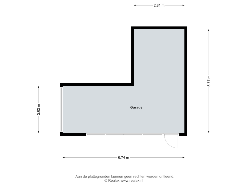 View floorplan of Garage of Groen van Prinsterersingel 51