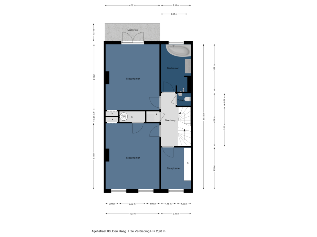 Bekijk plattegrond van 2e Verdieping van Atjehstraat 80