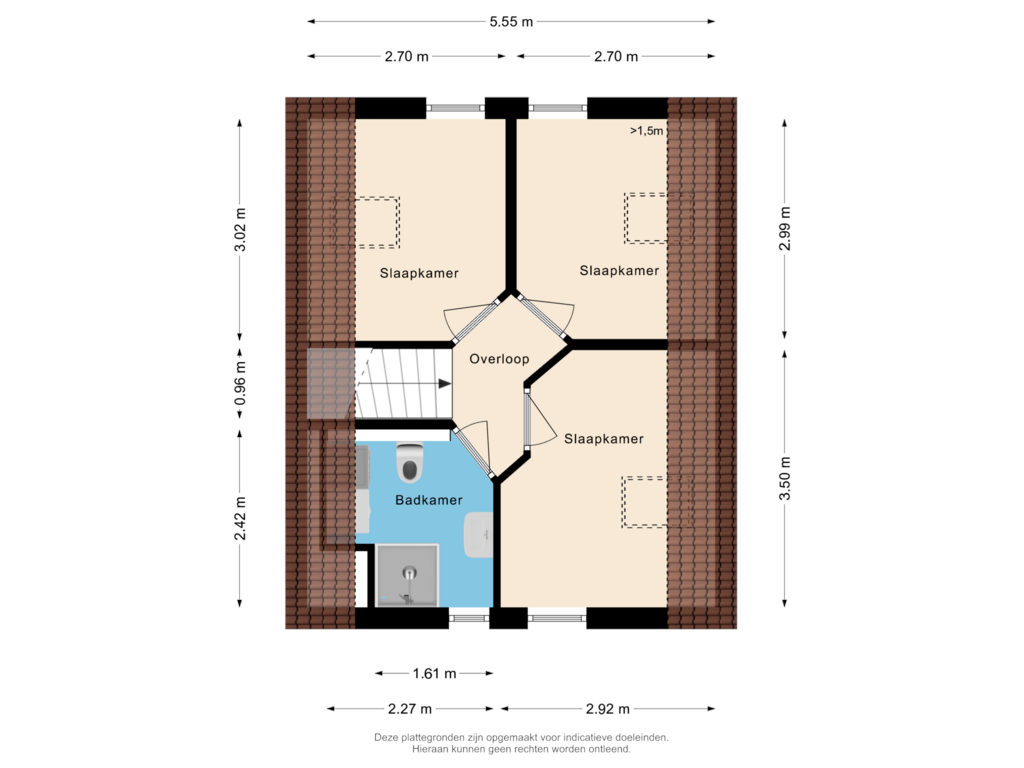 View floorplan of Eerste verdieping of Duinweg 99-0043