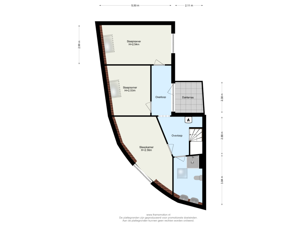 Bekijk plattegrond van Verdieping 2 van Noordendijk 31