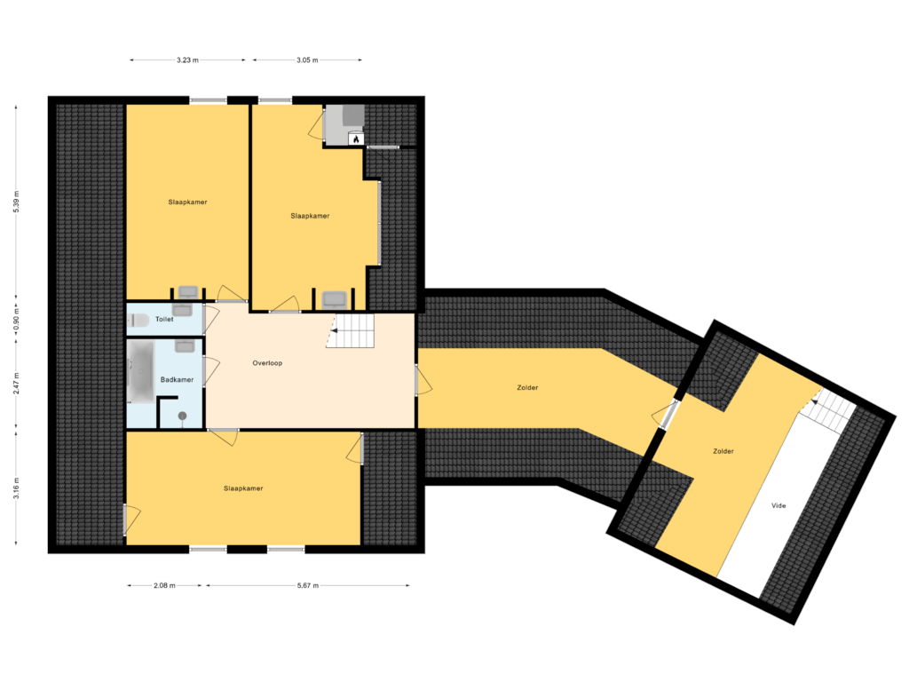 Bekijk plattegrond van 1e Verdieping van Inslagstraat 4