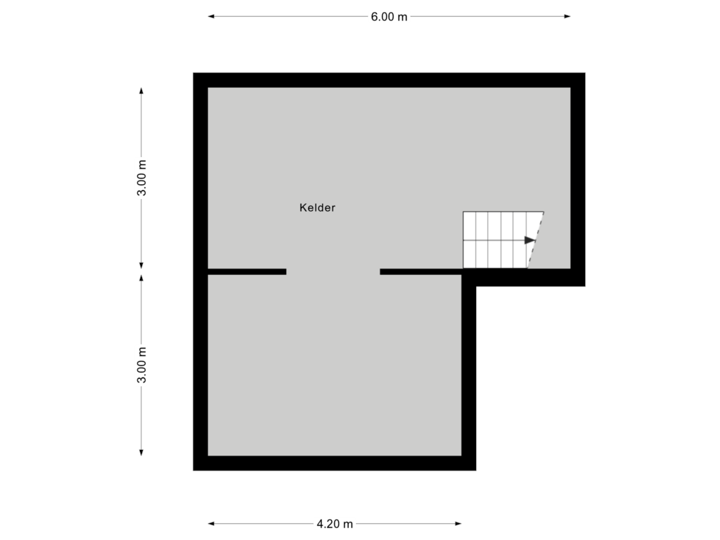 Bekijk plattegrond van Kelder van Inslagstraat 4