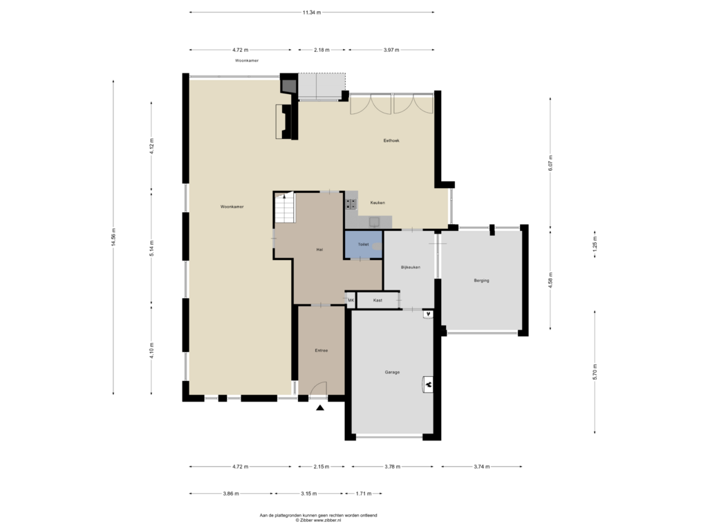 View floorplan of Begane grond of Wielewaalhof 78