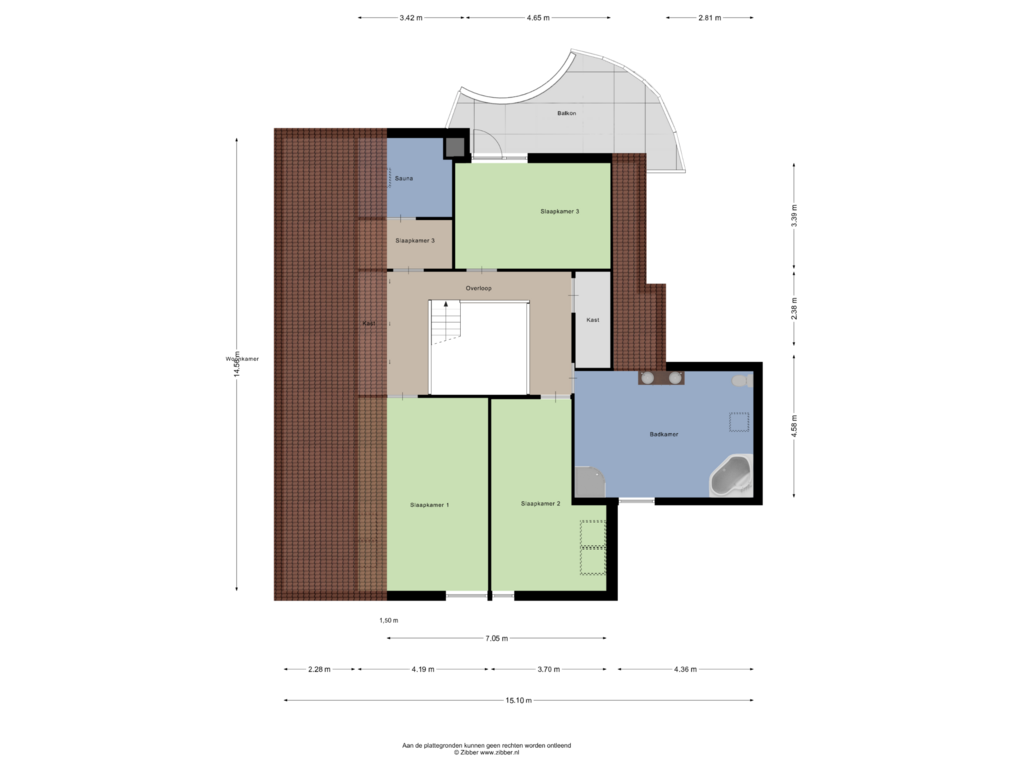 View floorplan of Eerste verdieping of Wielewaalhof 78