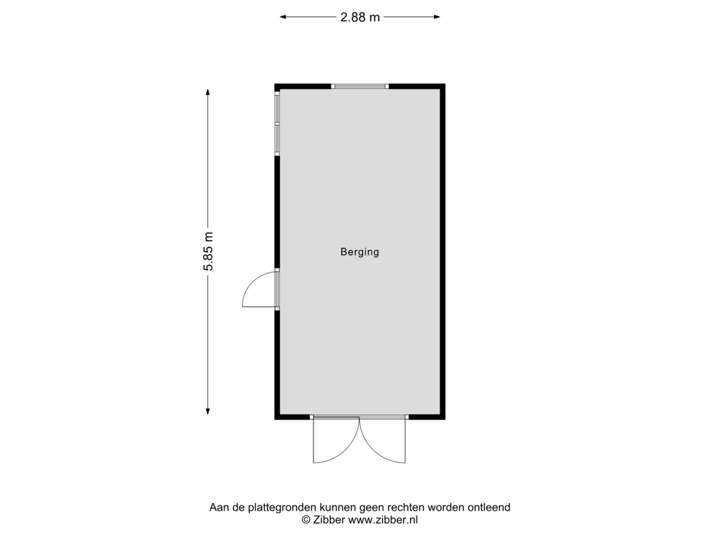 View floorplan of Berging of Wielewaalhof 78