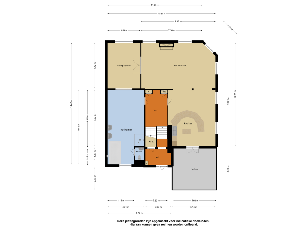 View floorplan of Begane grond of Badhuiswal 8