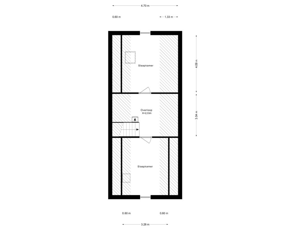 View floorplan of 2e Verdieping of Akkerroosstraat 22