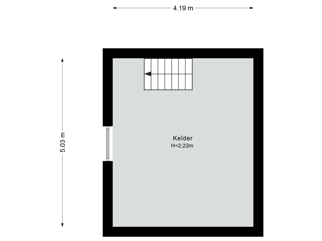 View floorplan of Kelder of Akkerroosstraat 22