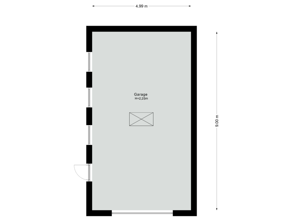 View floorplan of Garage of Akkerroosstraat 22