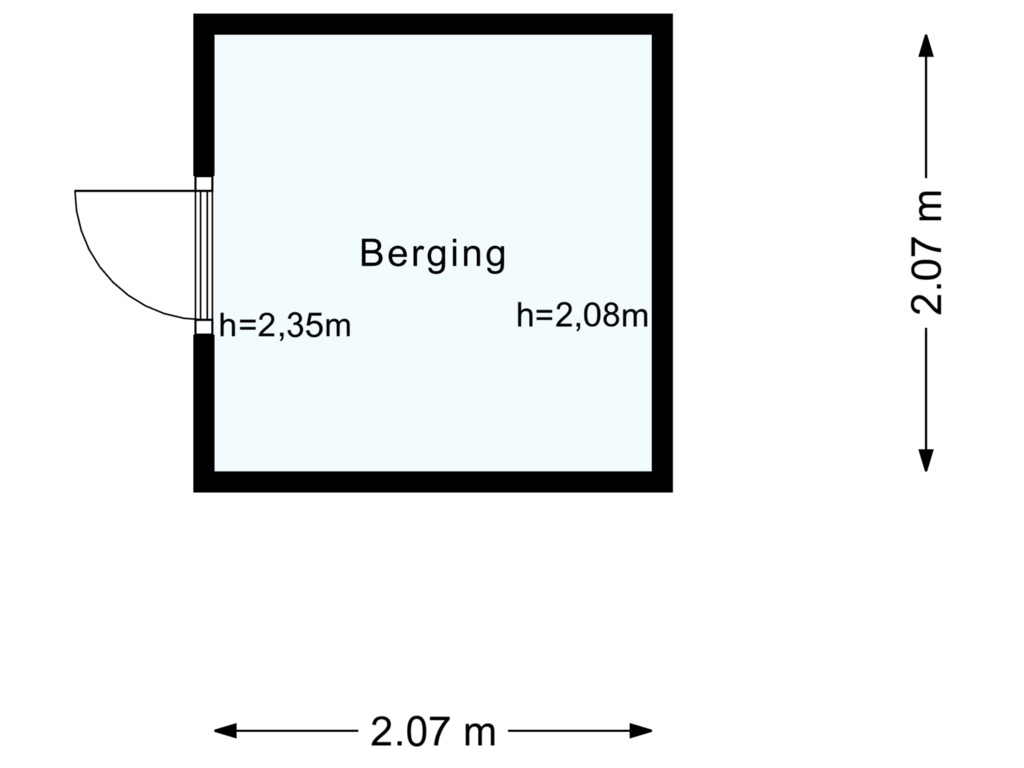 Bekijk plattegrond van Berging van Warmondstraat 172-H