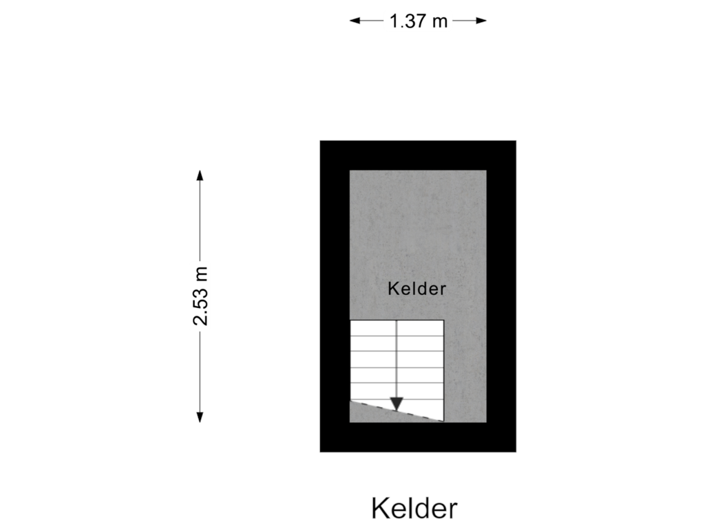 View floorplan of Kelder of Kerkstraat-noord 36