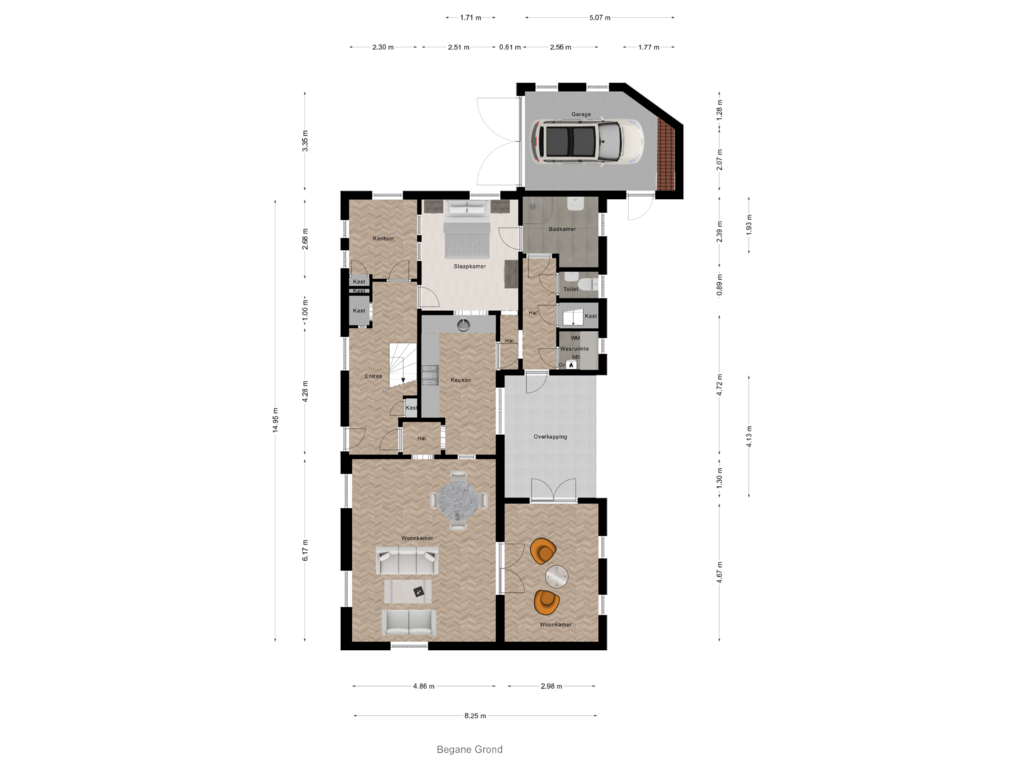 View floorplan of Begane Grond of Kerkstraat-noord 36