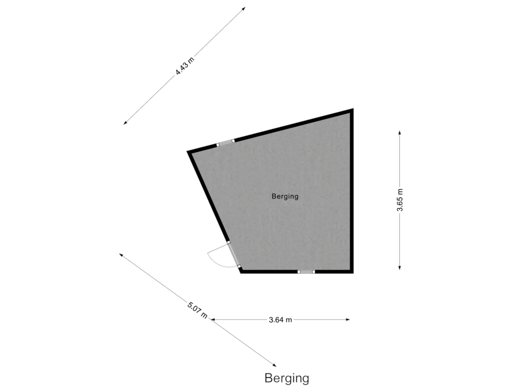 View floorplan of Berging of Kerkstraat-noord 36