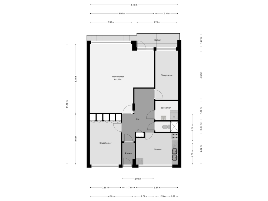 Bekijk plattegrond van 1e Verdieping van Kelloggplaats 98