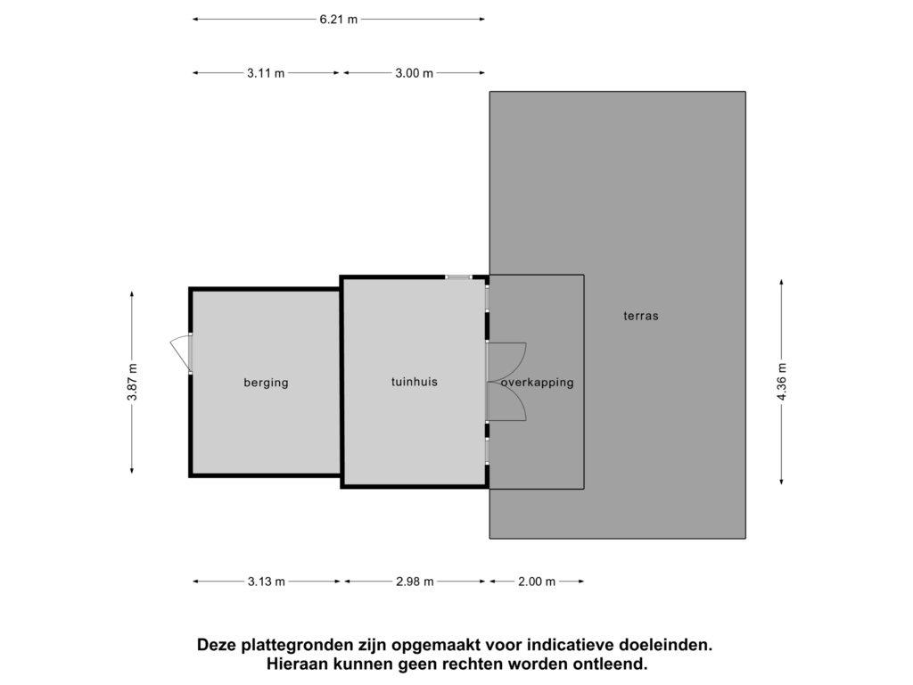 Bekijk plattegrond van Berging 1 van Overasebaan 20-A